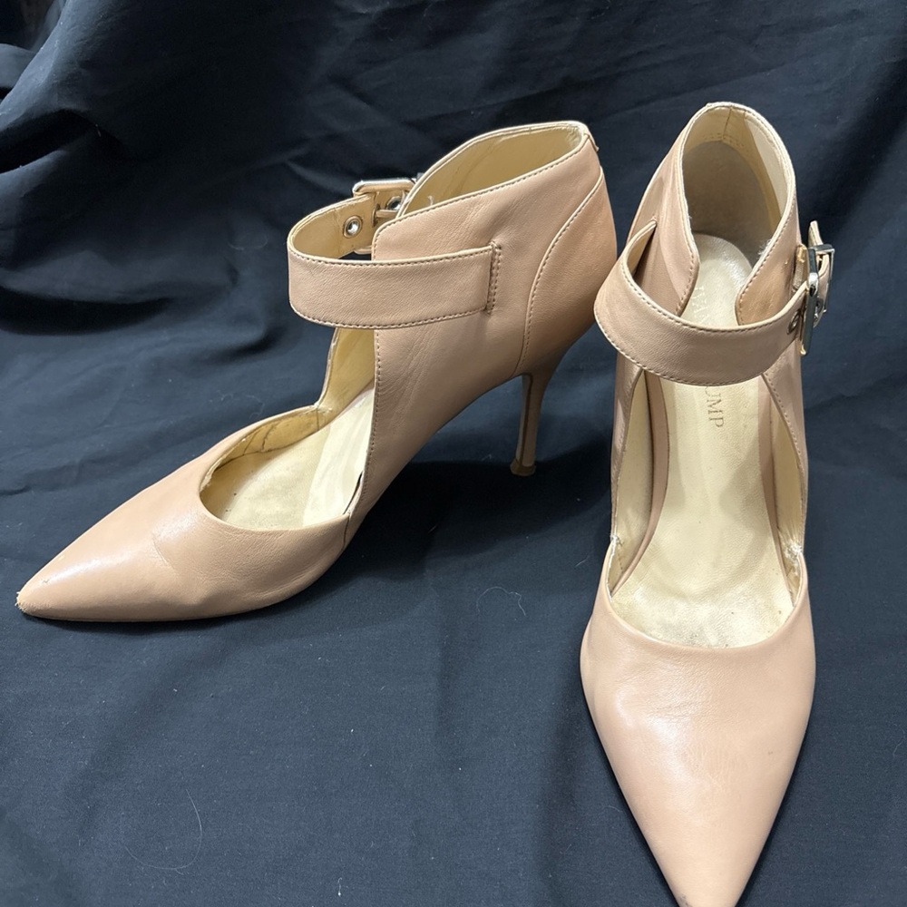 Ivanka Trump Nude Ankle Strap Heels, size 8
